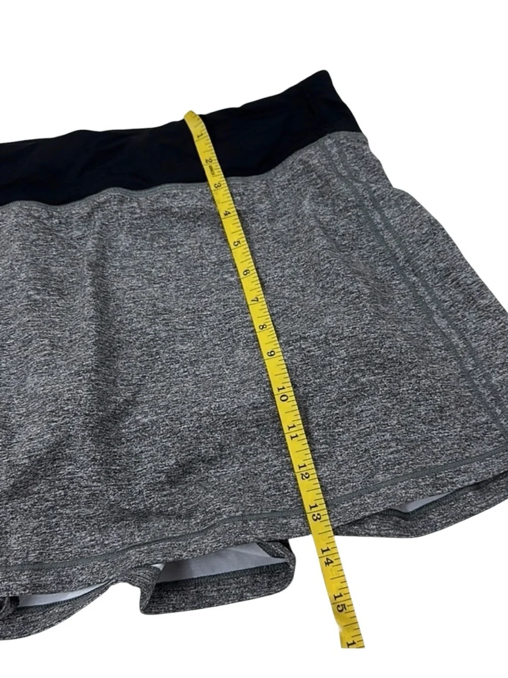 Lululemon Pace Rival Skirt (Tall) *No Panels 15”*Heather Lux Multi Black / Black